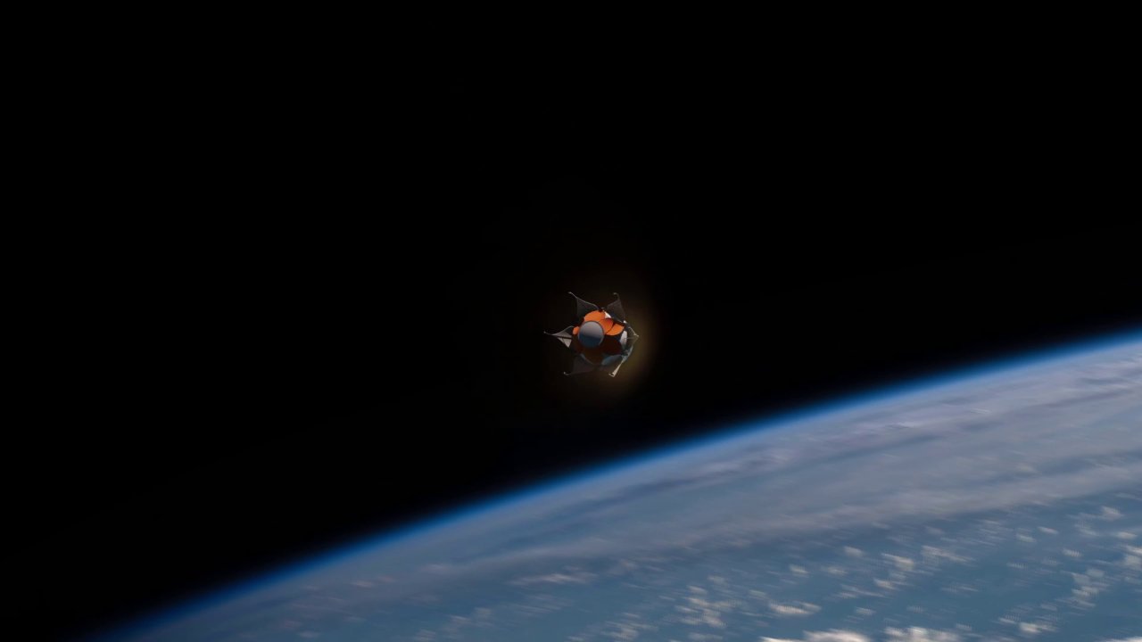 Nautilus re-entering above Earth